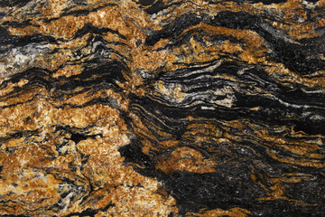Black and Orange Granite Close Up