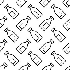 Bottle Icon Seamless Pattern