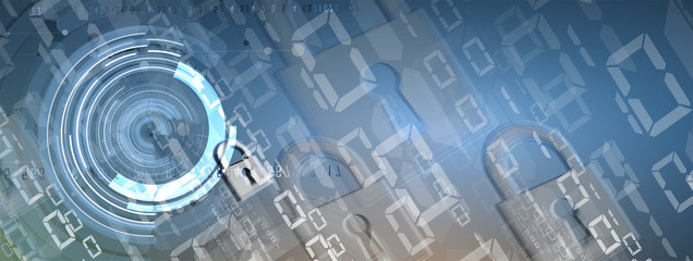 Cybersecurity and information or network protection. Future technology web services for business and internet project