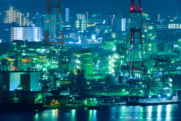 Fototapeta premium 工業都市の夜景