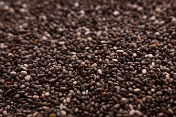 chia seeds on a white acrylic background