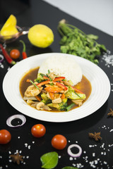 Stir fried Oyster sauce with rice