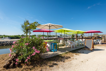BASSIN D'ARCACHON (France), port ostréicole de Audenge près d'Andernos près d'Andernos