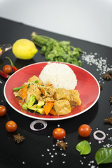 Asian stir fried with rice