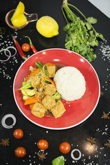 Asian stir fried with rice