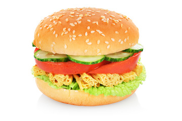 Veggie burger isolated