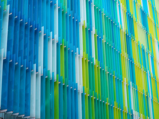 acrylic plastic sheet interior seven level line and color yellow blue aqua