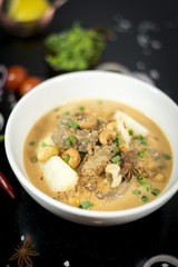 Beef massaman curry, thai cuisine