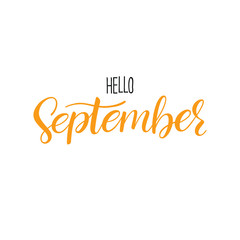 Hello September calligraphy