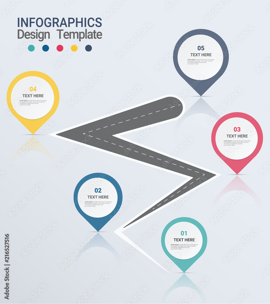 Poster business process. infographics timeline with 3 steps and options. design template.