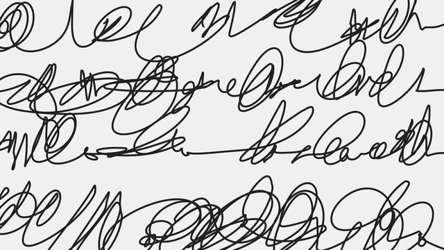 abstract doodle pattern animation. scribbles background clip. funky seamless looping visualization.
