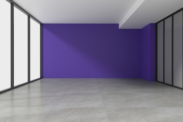Empty room interior 3d render