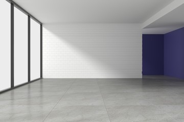 Empty room interior 3d render