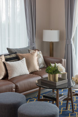 cozy living room style with set of sofa