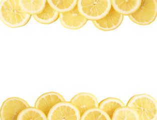 Image of fresh yellow lemon isolated on white background
