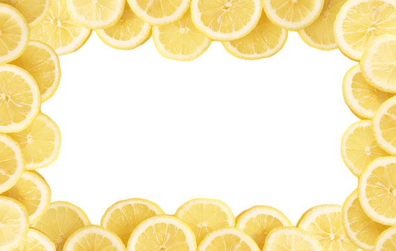 Image of fresh yellow lemon isolated on white background