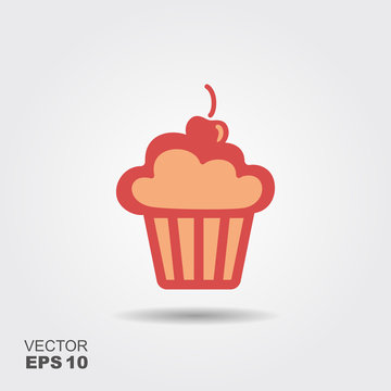 Vector cupcake icon