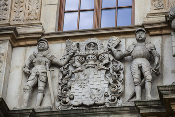 Fototapeta na wymiar Portal at the entrance gate to the Brzeg Castle
