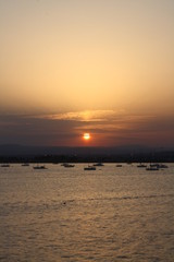 Sonnen untergang am Meer