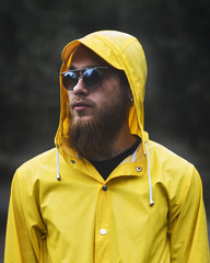 Dramatic Portrait of Handsome bearded man