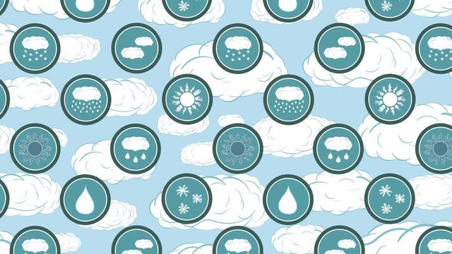 Weather forecast icons and sky