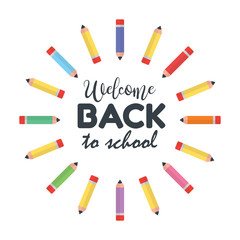 Concept of Back to School Background Template