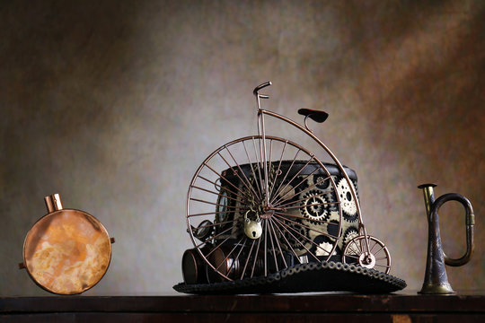 Steampunk cilindro del ciclista fine 800