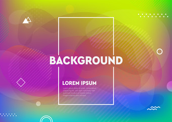 Modern wavy shape background with trendy design. Colorful abstract background. Creative design element.