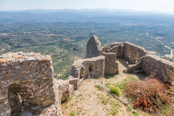 Fototapeta na wymiar Plaine de l'Evrotas depuis le château à Mystra