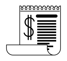 receipt shet isolated icon vector illustration design