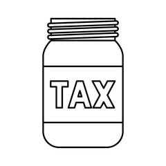jar with tax icon vector illustration design