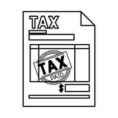 Naklejka na ściany i meble tax document paper icon vector illustration design