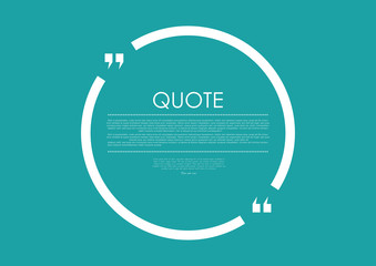 Quote blank speech bubble abstract bright design