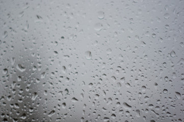 raindrops on the window glass