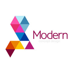 Triangle shape design abstract business logo icon design. Company logotype branding emblem idea