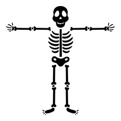 Human skeleton cartoon character