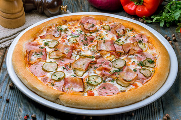 Italian meat pizza