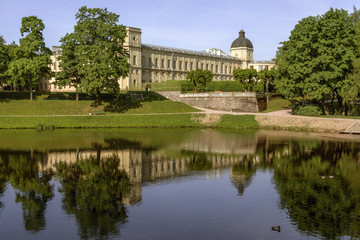 Fototapeta na wymiar Gatchina Palace and Park complex