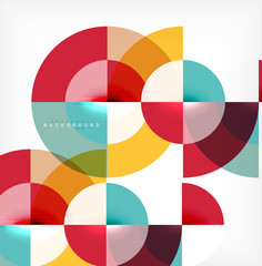 Minimal circle abstract background design, multicolored template for business or technology presentation or web brochure cover layout, wallpaper