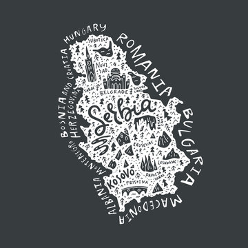 Serbia Map Vector