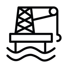 offshore Ecology Icon with outline style
