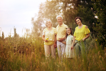 happy family resting