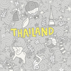 Thailand Symbols Illustration