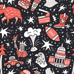 USA seamless pattern