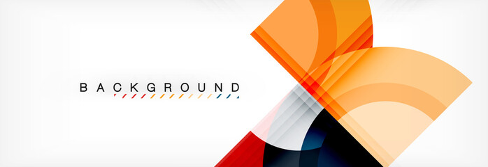 Vector circular geometric abstract background