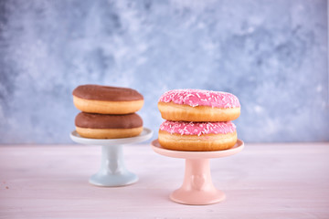 Donuts stacked Copy space