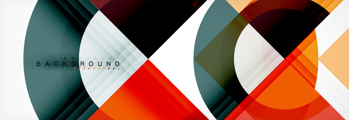 Obraz premium Vector circular geometric abstract background