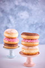 Donuts stacked Copy space