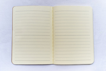 close-up Notebook on color background