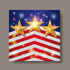 Obraz premium united states of america emblem with golden stars